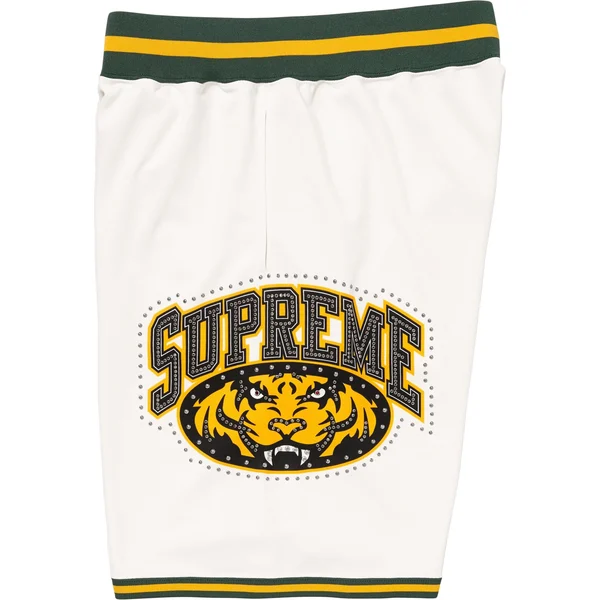 Supreme Studded Basketball Short - White (front)