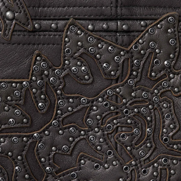 Supreme Studded Hooded Leather Jacket - Black (front)