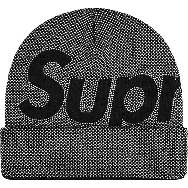 Supreme Studded Knockout Big Logo Beanie - Black (front)
