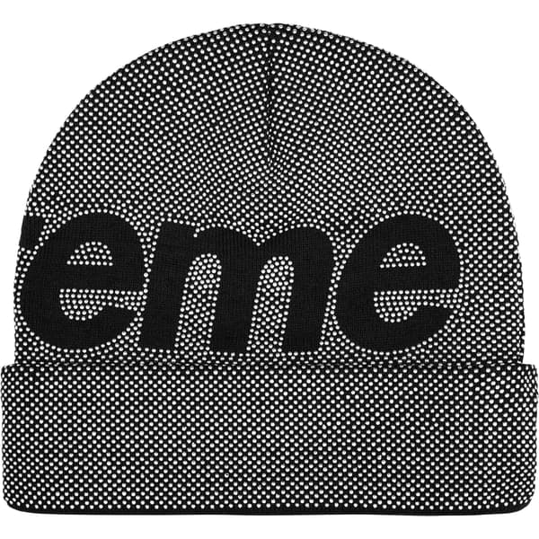 Supreme Studded Knockout Big Logo Beanie - Black (front)