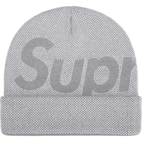 Supreme Studded Knockout Big Logo Beanie Heather Grey