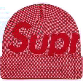 Supreme Studded Knockout Big Logo Beanie Red