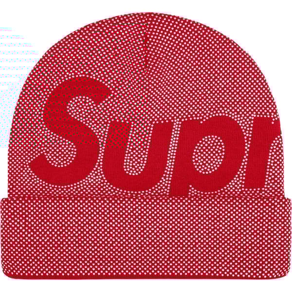 Supreme Studded Knockout Big Logo Beanie - Red (front)