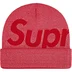 Supreme Studded Knockout Big Logo Beanie - Red (front)