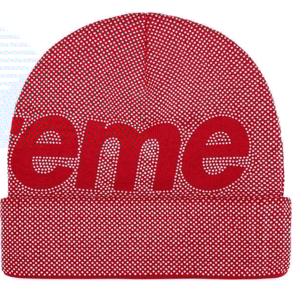 Supreme Studded Knockout Big Logo Beanie - Red (front)