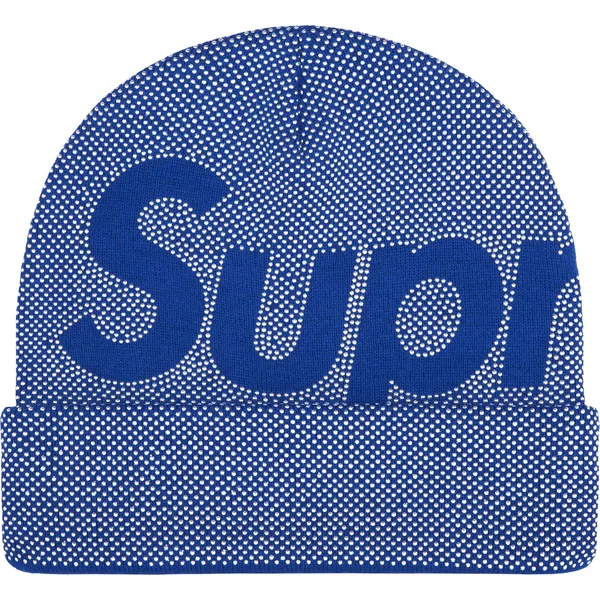 Supreme Studded Knockout Big Logo Beanie - Royal (front)