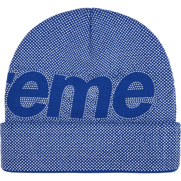Supreme Studded Knockout Big Logo Beanie - Royal (front)