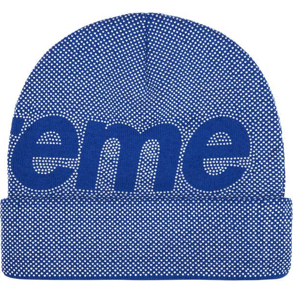 Supreme Studded Knockout Big Logo Beanie - Royal (front)