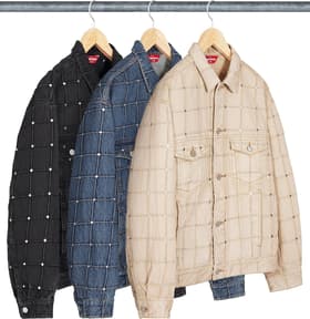 Supreme Studded Seam Denim Trucker Jacket