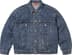 Supreme Studded Seam Denim Trucker Jacket - Blue (front)
