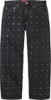 Supreme Studded Seam Loose Fit Jean - Black (front)