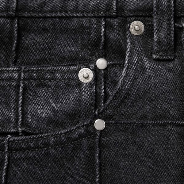 Supreme Studded Seam Loose Fit Jean - Black (front)