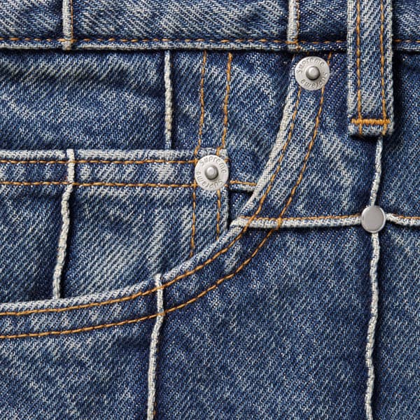 Supreme Studded Seam Loose Fit Jean - Blue (front)