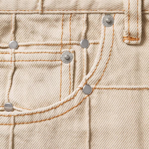 Supreme Studded Seam Loose Fit Jean - Natural (front)