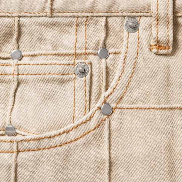 Supreme Studded Seam Loose Fit Jean - Natural (front)