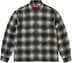 Supreme Studded Shadow Plaid Zip Up Shirt - Black (front)