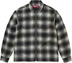 Supreme Studded Shadow Plaid Zip Up Shirt - Black (front)