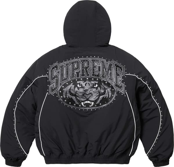 Supreme Studded Stadium Jacket - Black (front)