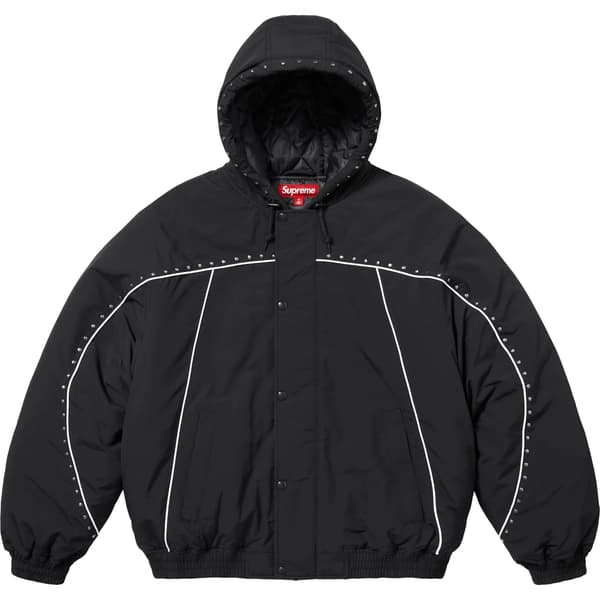 Supreme Studded Stadium Jacket - Black (front)