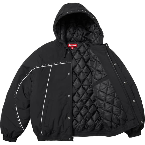 Supreme Studded Stadium Jacket - Black (front)