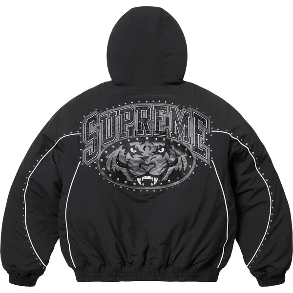 Supreme Studded Stadium Jacket - Black (front)