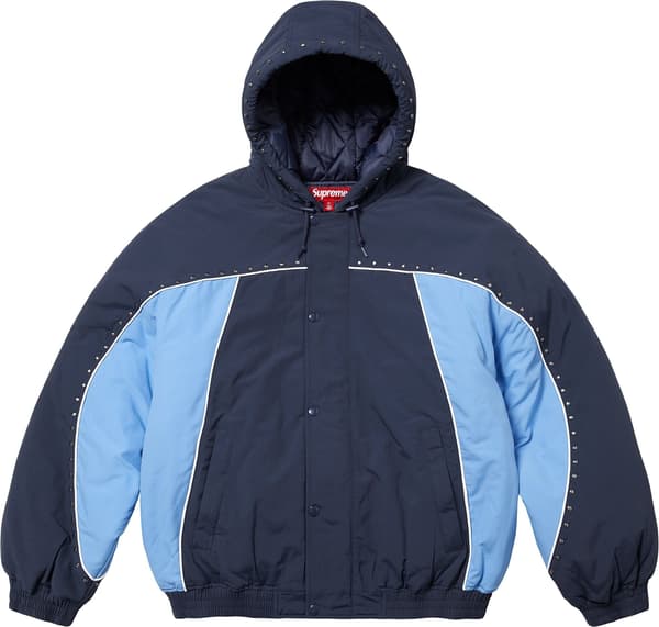 Supreme Studded Stadium Jacket - Navy (front)