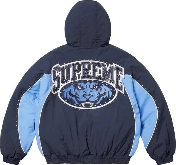 Supreme Studded Stadium Jacket - Navy (front)