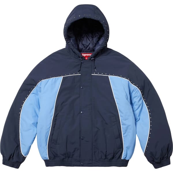 Supreme Studded Stadium Jacket - Navy (front)