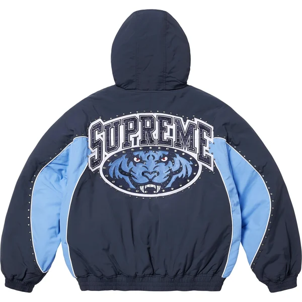 Supreme Studded Stadium Jacket - Navy (front)