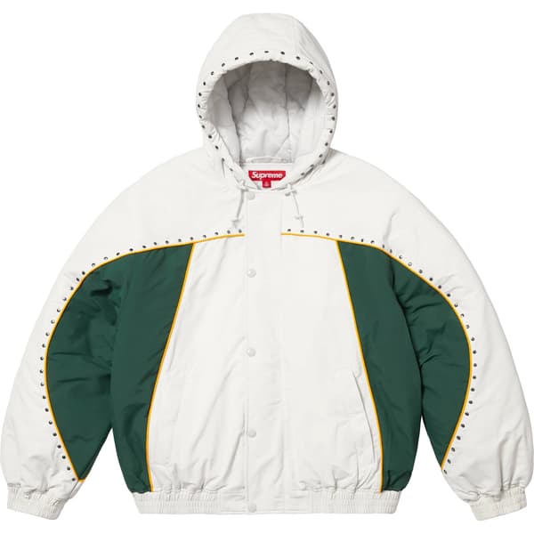 Supreme Studded Stadium Jacket - White (front)