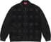 Supreme Studded Suede Zip Up Cardigan - Black (front)