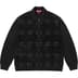 Supreme Studded Suede Zip Up Cardigan - Black (front)