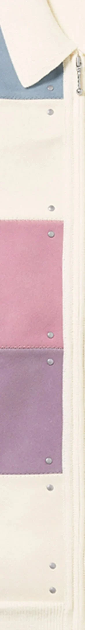 Supreme Studded Suede Zip Up Cardigan - Multicolor (front)