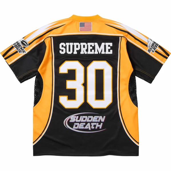 Supreme Sudden Death Football Jersey - Black (front)