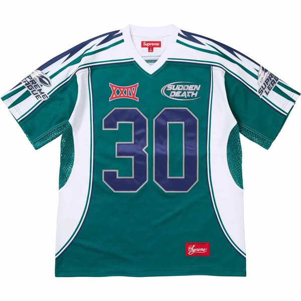 Supreme Sudden Death Football Jersey - Teal (front)
