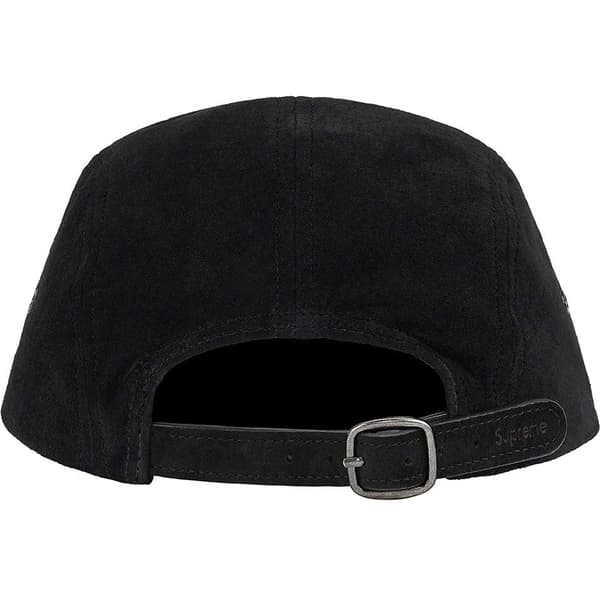 Supreme Suede Camp Cap - Black (front)