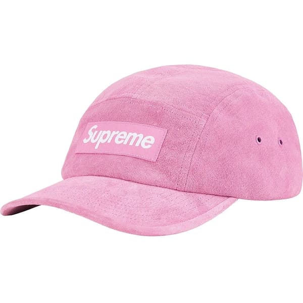 Supreme Suede Camp Cap - Pink (front)