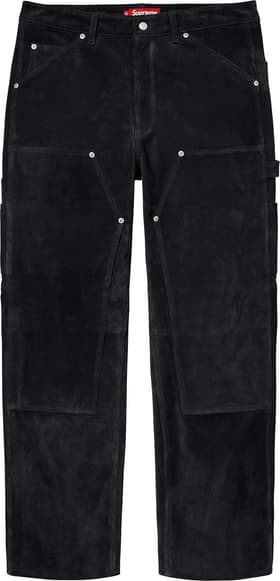 Supreme Suede Double Knee Painter Pant Black