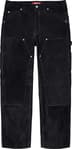 Supreme Suede Double Knee Painter Pant - Black (front)