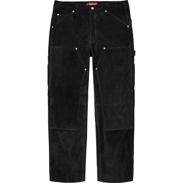 Supreme Suede Double Knee Painter Pant - Black (front)