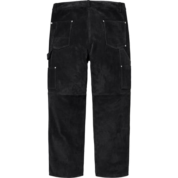 Supreme Suede Double Knee Painter Pant - Black (front)