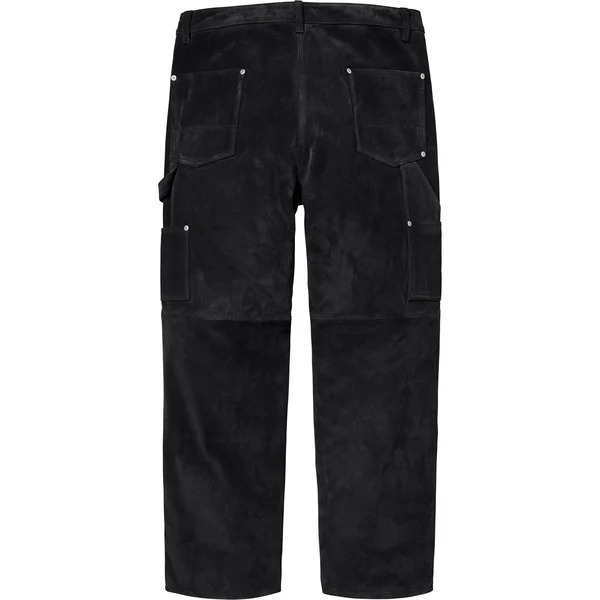 Supreme Suede Double Knee Painter Pant - Black (front)