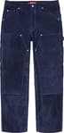 Supreme Suede Double Knee Painter Pant - Blue (front)