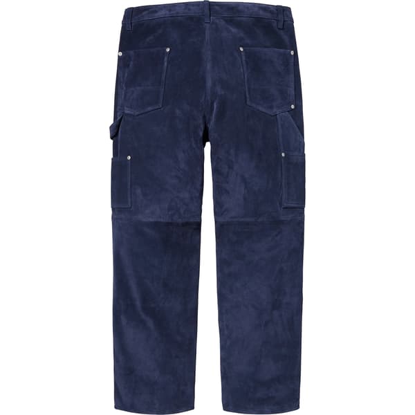 Supreme Suede Double Knee Painter Pant - Blue (front)