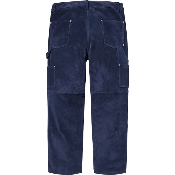 Supreme Suede Double Knee Painter Pant - Blue (front)