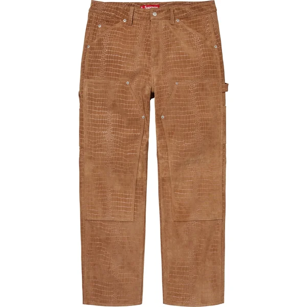 Supreme Suede Double Knee Painter Pant - Croc (front)