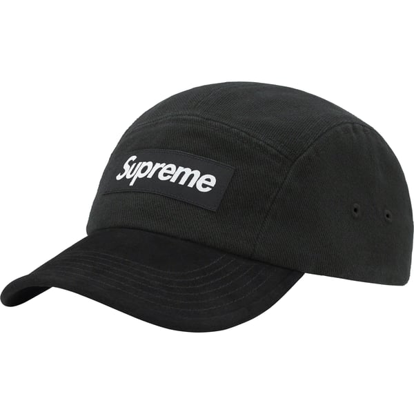 Supreme Suede Visor Camp Cap - Black (front)