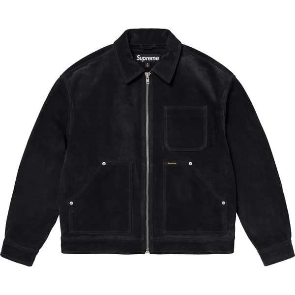 Supreme Suede Work Jacket - Black (front)