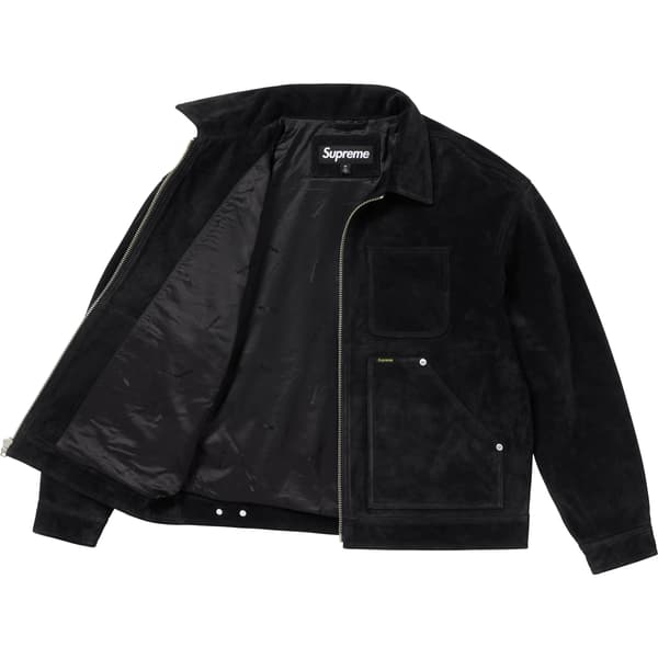 Supreme Suede Work Jacket - Black (front)