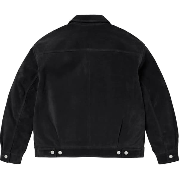 Supreme Suede Work Jacket - Black (front)